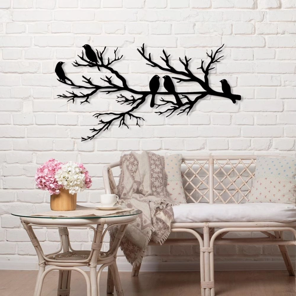 Birds on Tree Branch Metal Wall Decor WD10BT